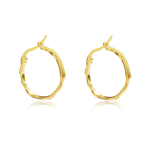 Culturesse Original 20mm Vermeil Everyday Hoop Earrings - Gold