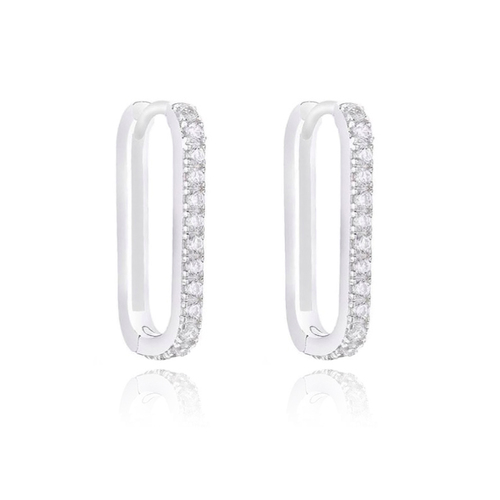 Culturesse Parker Dainty 20mm Huggie Earrings - Silver