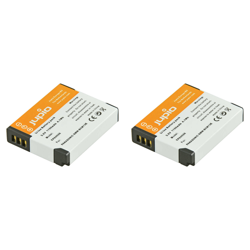 2PK Jupio Li-Ion 3.6V 1150mAh Rechargeable Battery For Panasonic DMW-BCM13E Cam