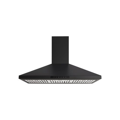 Euromaid 90cm Stainless Steel Pyramid Canopy Rangehood - Matte Black