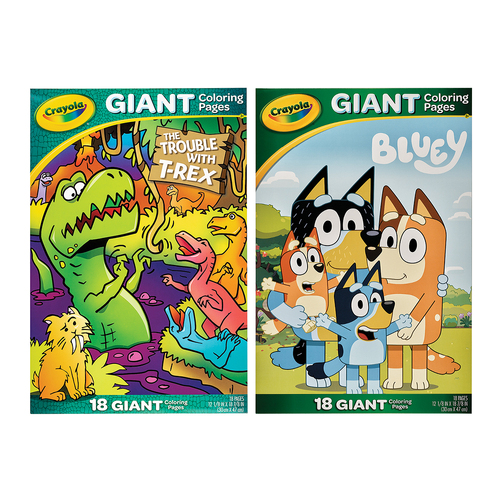 Crayola Creative Giant Colouring Page Foldalope T-Rex & Bluey Combo 36m+