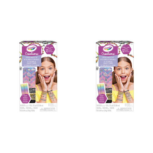 2PK Crayola Kids/Childrens Creations Stacked Bracelet Kit 96m+