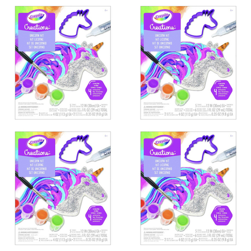 4PK Crayola Kids/Childrens Creations Unicorn Air Dry Clay Kit 96m+