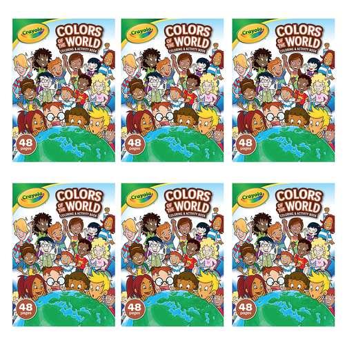 6PK Crayola 48 Pages Colouring Book - Colours Of The World 3+