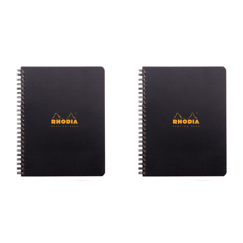 2PK Rhodia A5+ Rhodiactive Meeting Book Wirebound Lined - Black