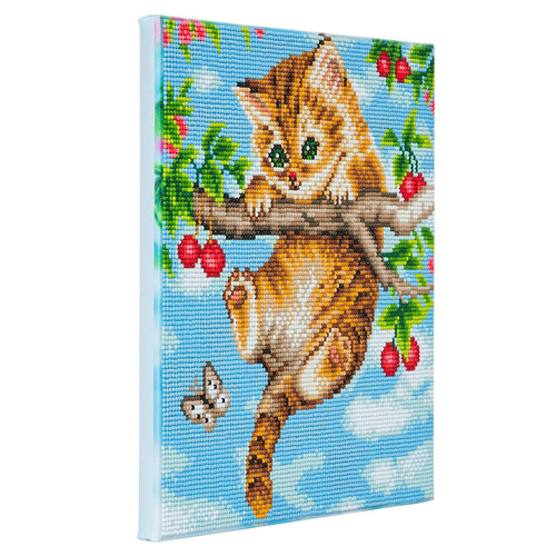 Craft Buddy Cherry Kitten 30x30cm Crystal Art Kit 8y+