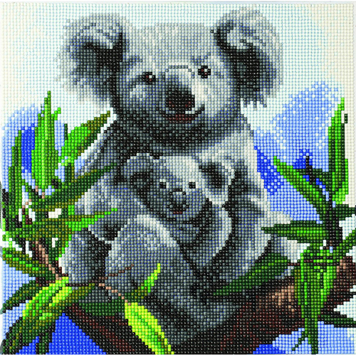 Craft Buddy Cuddly Koalas 30x30cm Crystal Art Kit 8y+