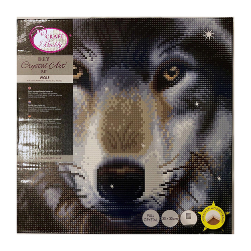 Craft Buddy Wolf Themed 30x30cm Crystal Art Kit 8y+