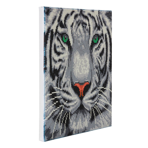 Craft Buddy White Tiger 30x30cm Crystal Art Kit 8y+