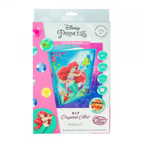 Craft Buddy Crystal Art Notebook 50-Pages The Little Mermaid 18x26cm 8y+