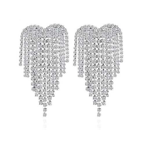 Culturesse Aspen 65mm Glamour Angel Earrings For Pierced Ears - Shinny Silver