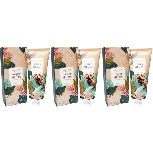 3PK LVD Scented 100ml Hand Cream Moisturiser Tube - Sweet Melon