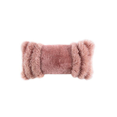 Auskin The Franges Sheepskin Cushion Rectangle 30x60cm - Rose