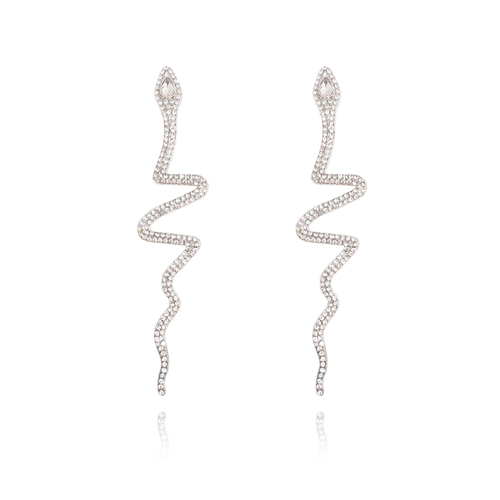 Culturesse Alba 30cm Fashion Is Daring Drop Earrings - Silver