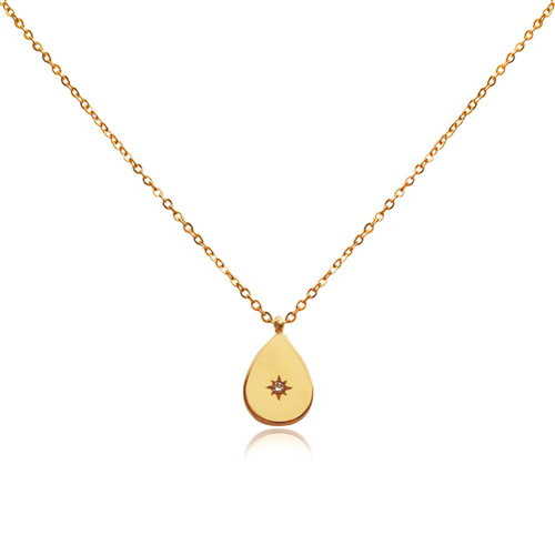 Culturesse Freja Starburst 45cm Pendant Necklace - Gold