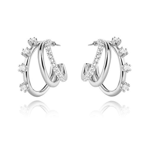 Culturesse Esterlina 20mm Topaz Loop Earrings - Silver