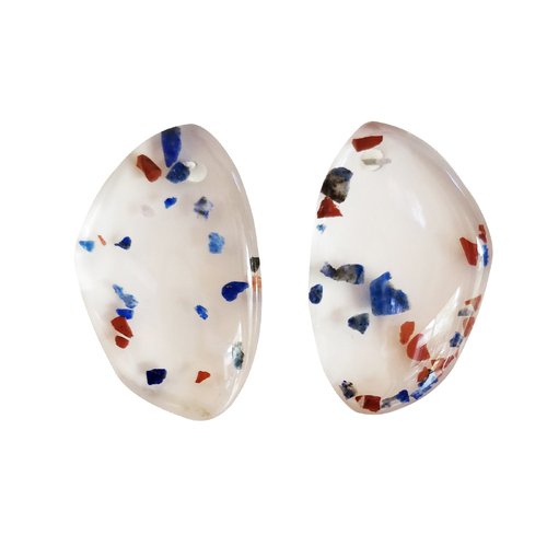 Culturesse Darcy 35mm Stud Earrings - Transparent