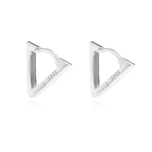 Culturesse Irma 14mm Modern Minimalist Dainty Silver Earrings