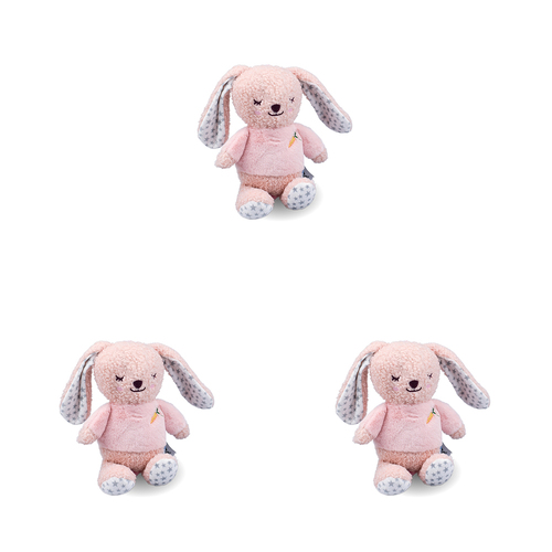 3PK Koala Dream Snuggle Buddy Berry Bunny Jiggler Baby Toy - Pink 0M+