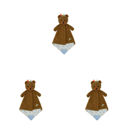 3PK Koala Dream Snuggle Buddy Maple Bear Blanket - Brown 0M+