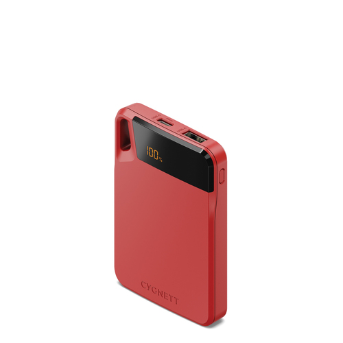 Cygnett Gen4 Boost 5000mAh Power Bank Portable Charger - Red