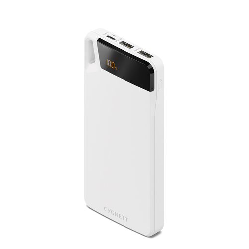 Cygnett Gen4 Boost 10000mAh Power Bank Portable Charger - White