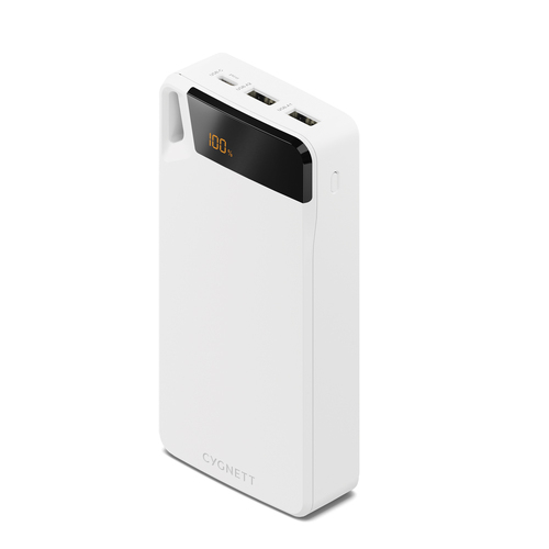 Cygnett Gen4 Boost 20000mAh Power Bank Portable Charger - White