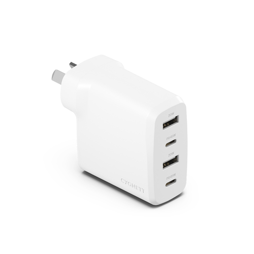 Cygnett PowerPlus 45W USB-C & USB-A Multi Port Wall Charger - White