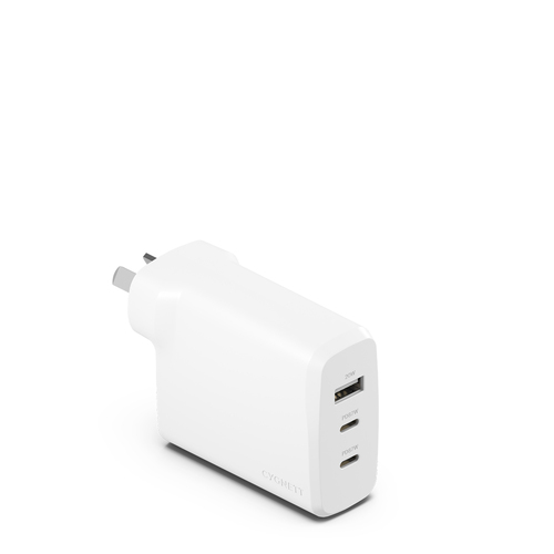 Cygnett PowerPlus 87W USB-C & USB-A Multiport Wall Charger - White