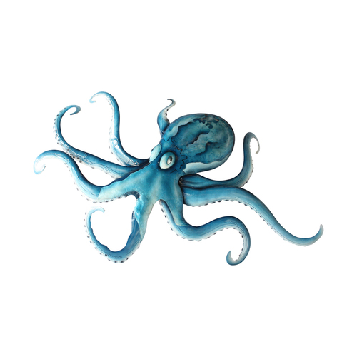 Darlin Capiz/Metal 65x42cm Octopus Wall Art Hanging Decor Blue/White