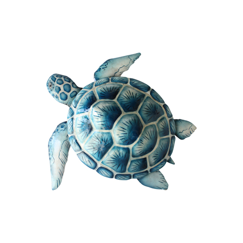 Darlin Capiz/Metal 49x49cm Turtle Wall Art Home Hanging Decor Blue/White