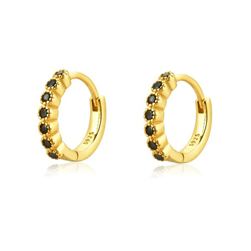 Culturesse Eos Dainty 13mm Hoop Huggie Earrings - Gold Filled