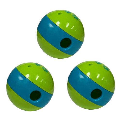 3PK Jolly Pooch Activity Treat Ball Dog Toy Large 11cm