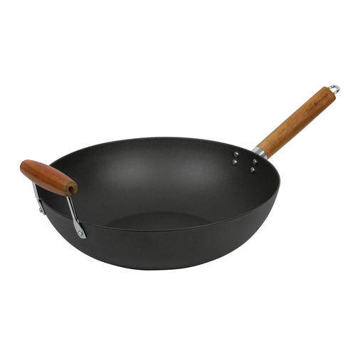 Davis & Waddell Lotus Rock Non-Stick Wok 50x35cm - Black/Natural