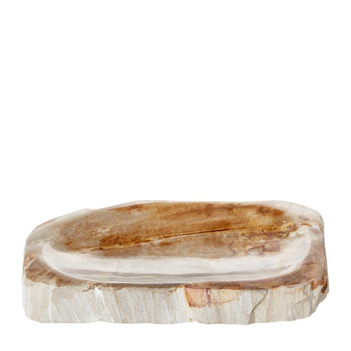 Belle Binga Petrified Wood Bar Soap Dish Container 19x12cm - Natural