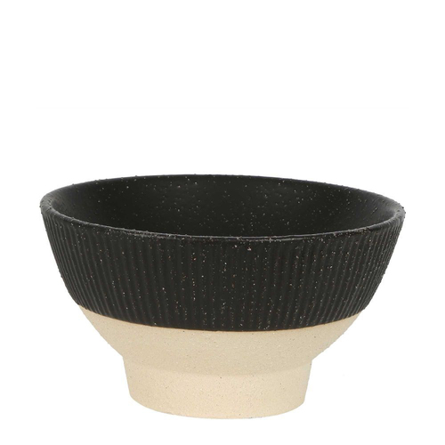 Belle Cartez Ceramic Bowl Small 25cm Kitchen Serveware - Black