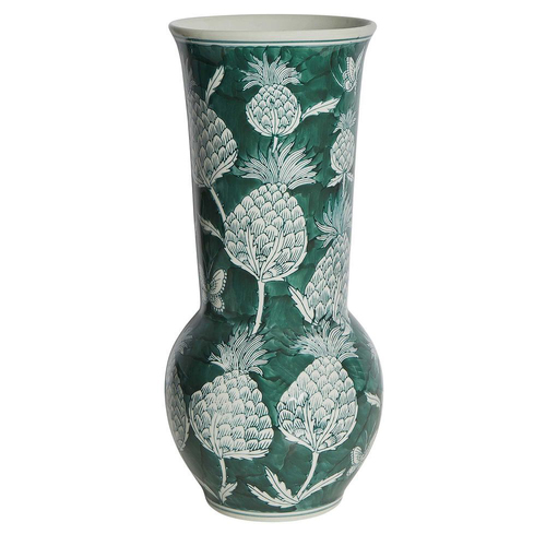 Belle Thistle Porcelain Flower Vase XL 41cm - Green