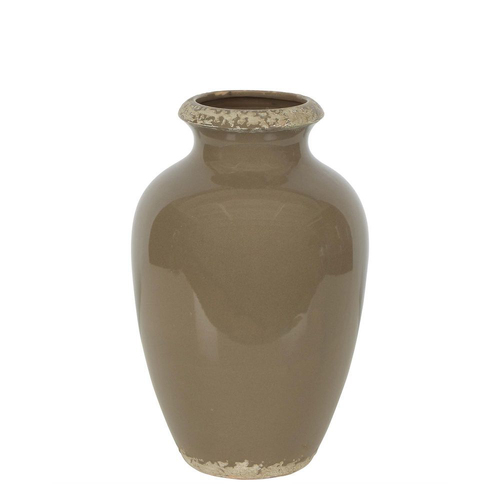 Belle Montreal Ceramic Flower Vase Decor 33cm - Taupe