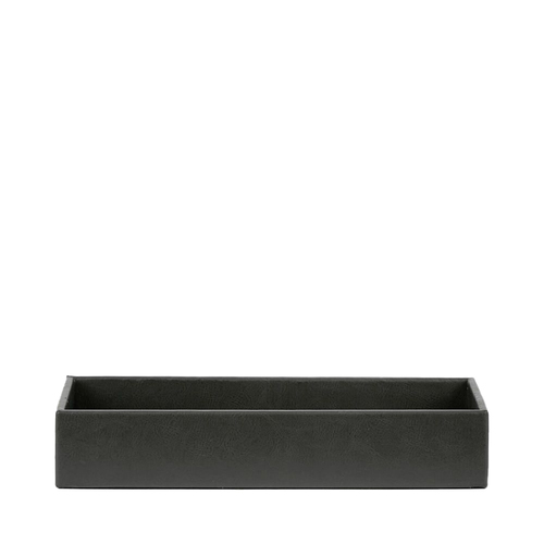 Belle Bathroom Tray Storage Organiser Rectangle 30.5cm - Black