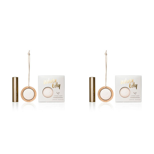 2PK Living Light Dream Aromastone & Atomiser Diffuser Set - White Lily