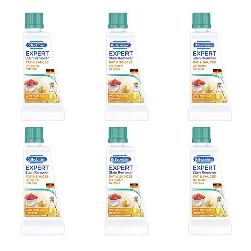 6PK Dr Beckmann Stain Devils Fats & Sauces Laundry Detergent 50ml