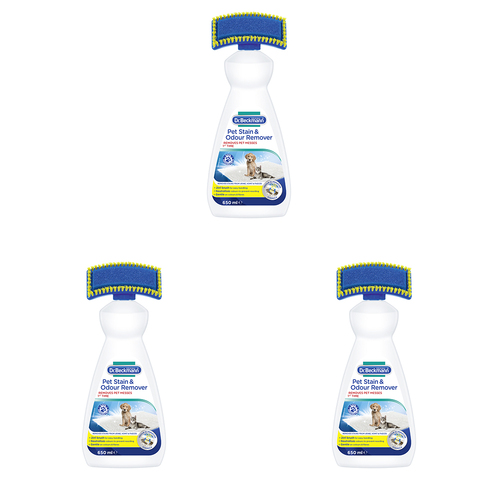 3PK Dr Beckmann Pet Stain & Odour Remover Home Lounge 650ml