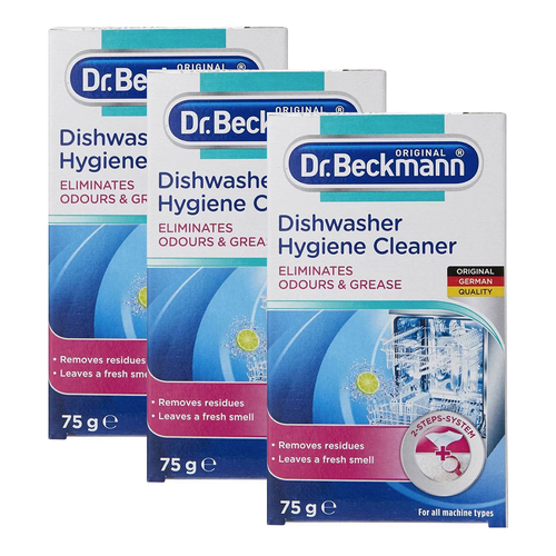 3PK Dr Beckmann Dishwasher Machine Hygiene Cleaner Kitchen 75g