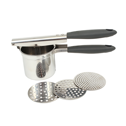 Appetito Stainless Steel Potato Ricer W/ 3 Discs Home Kitchen Cooking Tool