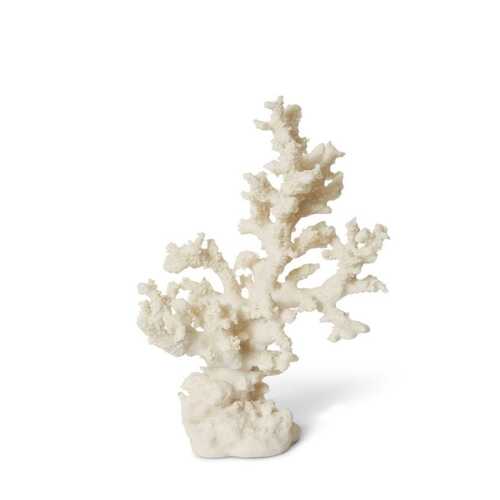 E Style 36cm Resin Coral Carnation Sculpture - White