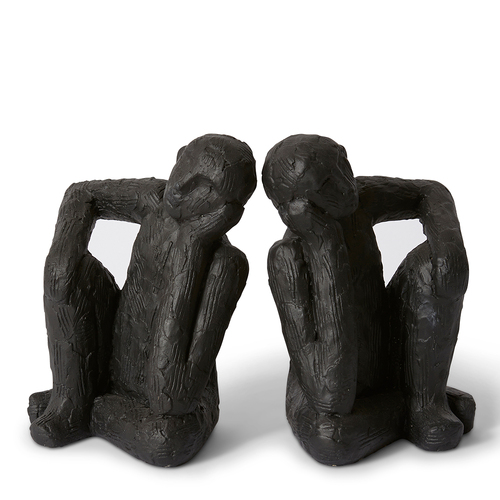 2pc E Style Thinking Man Bookends Set - 14 x 12 x 17cm