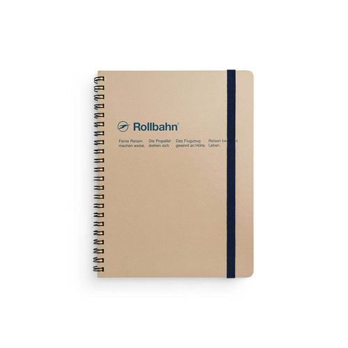 Delfonics  Rollbahn Spiral Bound Notebook Grid A5 Journal - Greige