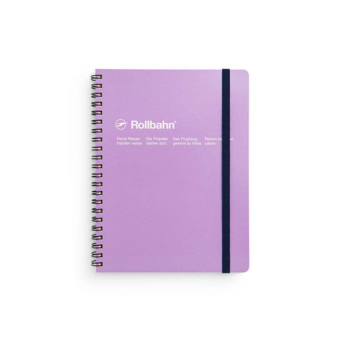 Delfonics  Rollbahn Spiral Bound Notebook Grid A5 Journal - Light Purple