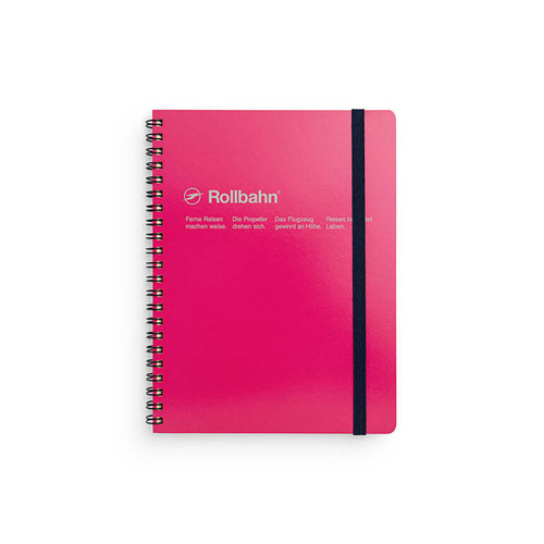 Delfonics  Rollbahn Spiral Bound Notebook Grid A5 Journal - Rose