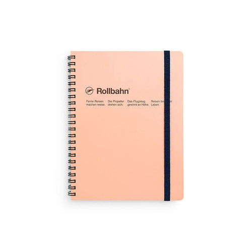 Delfonics  Rollbahn Spiral Bound Notebook Grid A5 Journal - Light Pink